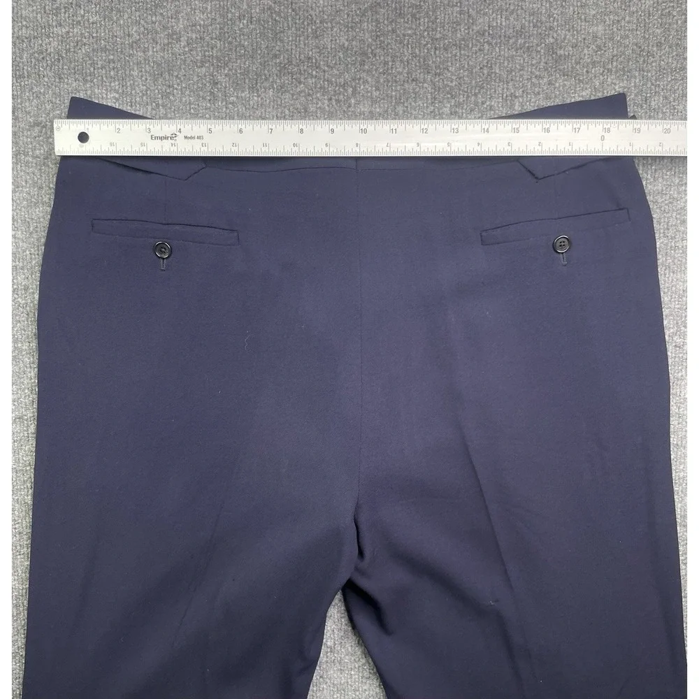 Ralph Lauren Purple Label Dress Pants Mens‎ 38 Navy Blue Wool Pleated Cuffed